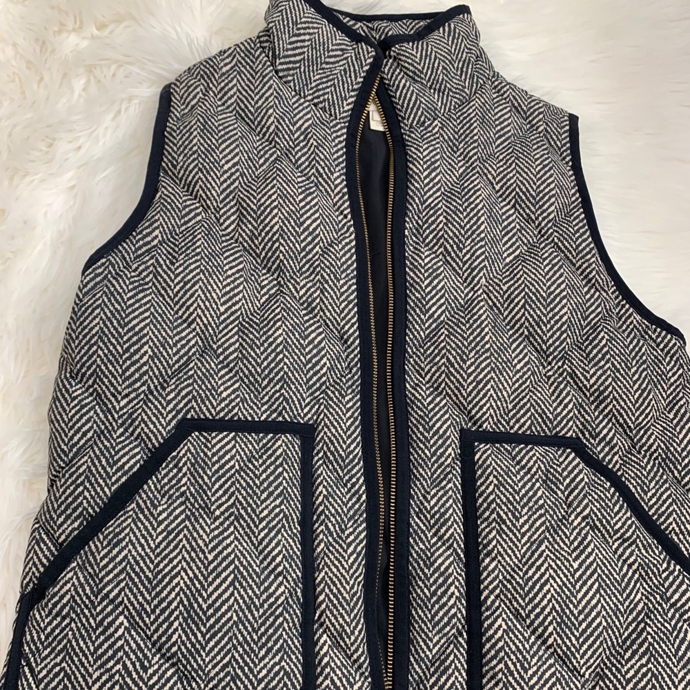 JCREW herringbone vest
